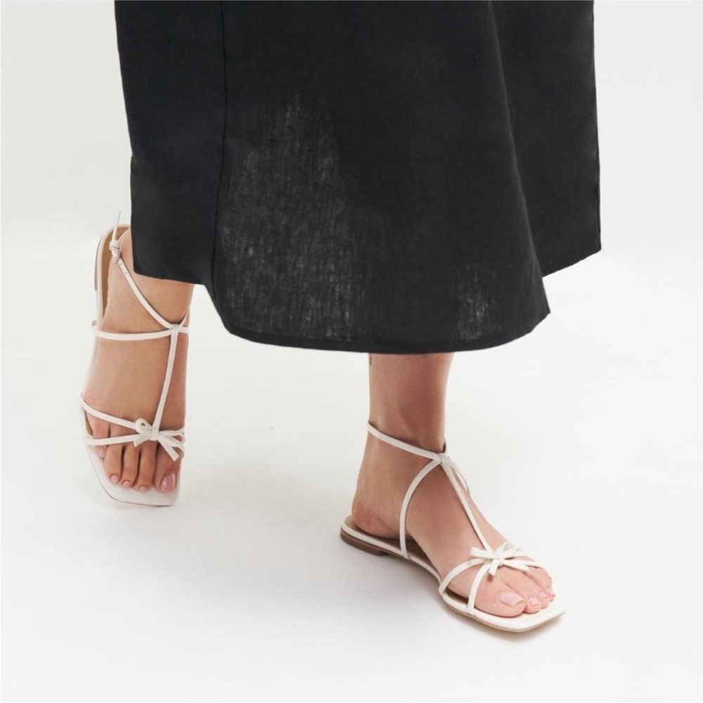 Reformation white sandals